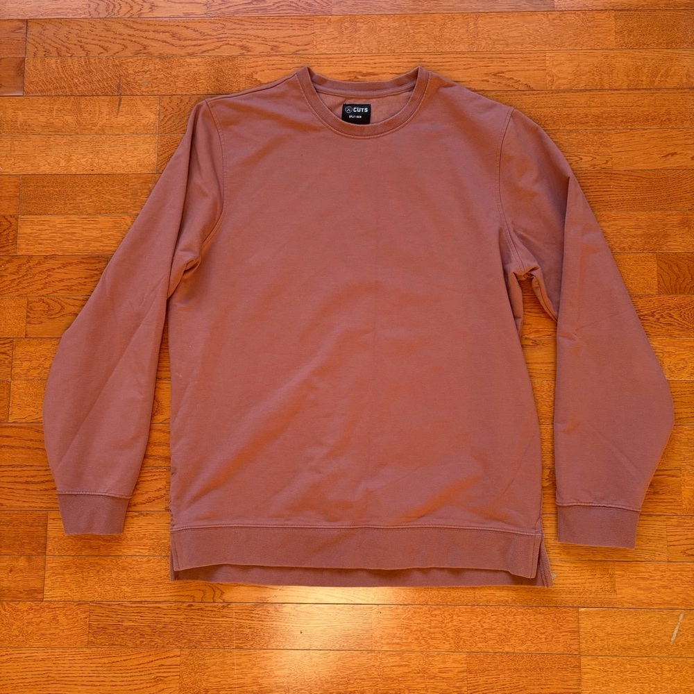 Cuts Clothing Crewneck Sweatshirt Split Hem